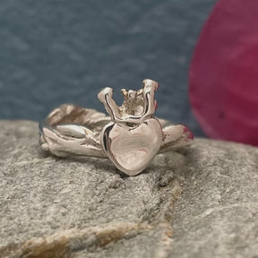 Organic Silver Claddagh Ring Kathleen Holland,Ê Shop affordable, high-quality jewellery in Kinsale, West Cork, Ireland designed by