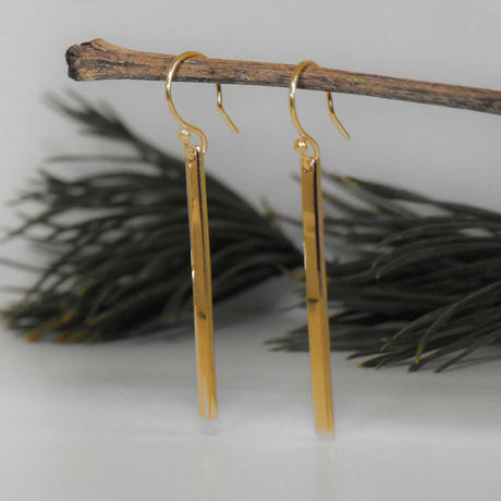 Grian Artemis Slab 24K Gold Plated Dangle Earrings