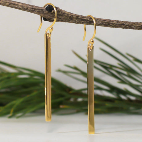 Grian Artemis Slab 24K Gold Plated Dangle Earrings