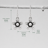 Móinéir Buttercup Oxidised Silver Dangle Earrings