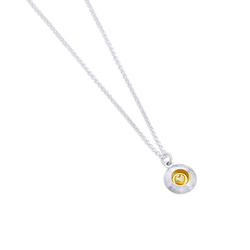 Irish Heart - 18ct Yellow Gold Vermeil And Silver Small Pendant  - Garrett Mallon Jewellery