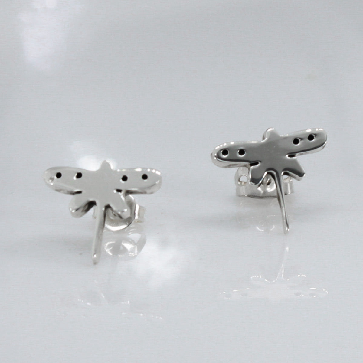 Memento Dragonfly Silver Stud Earrings
