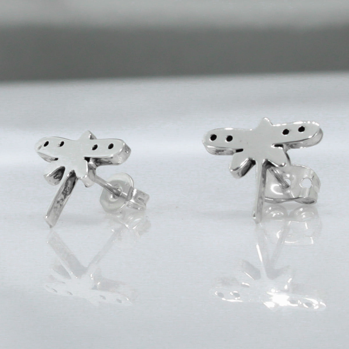 Memento Dragonfly Silver Stud Earrings