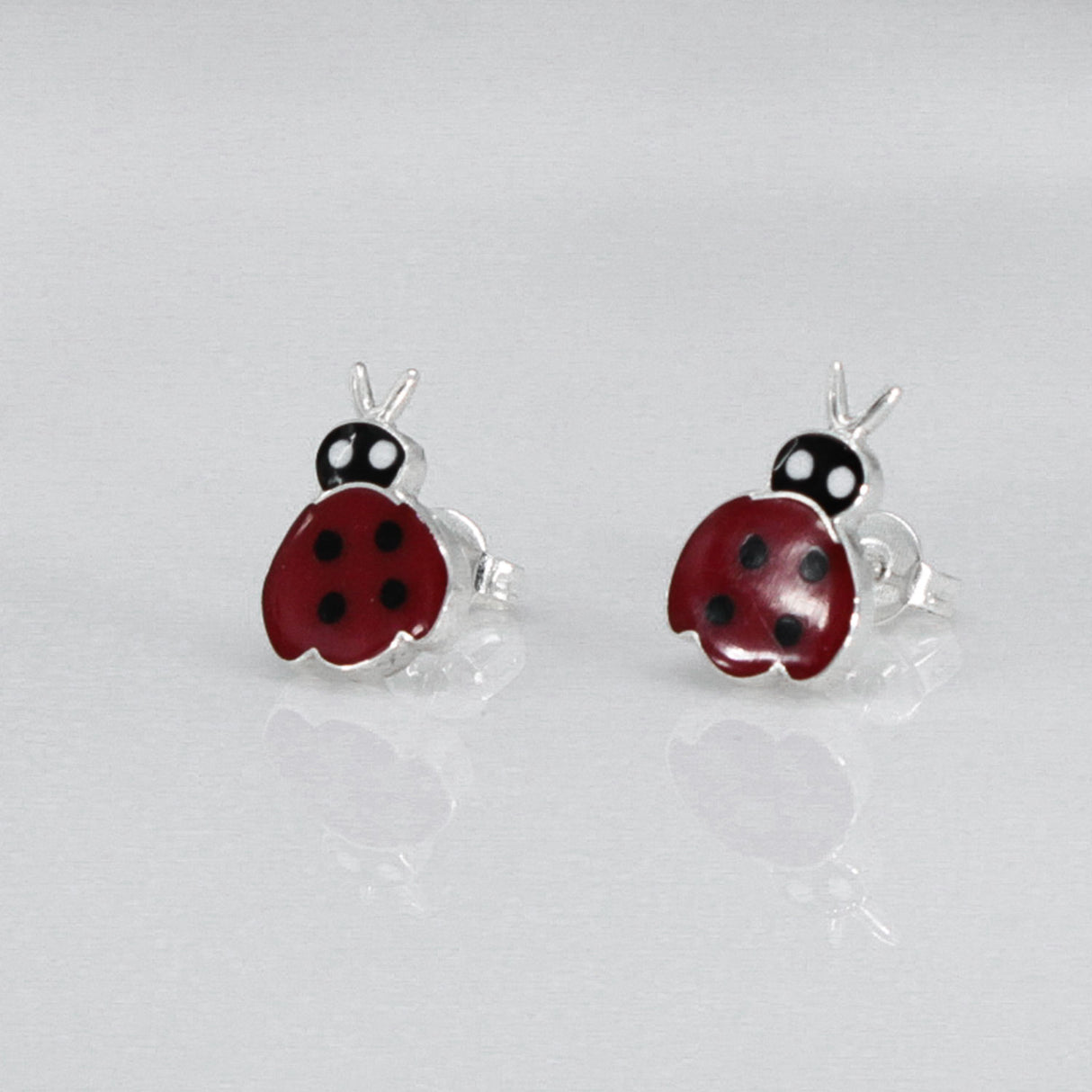 Memento Ladybird Silver Stud Earrings