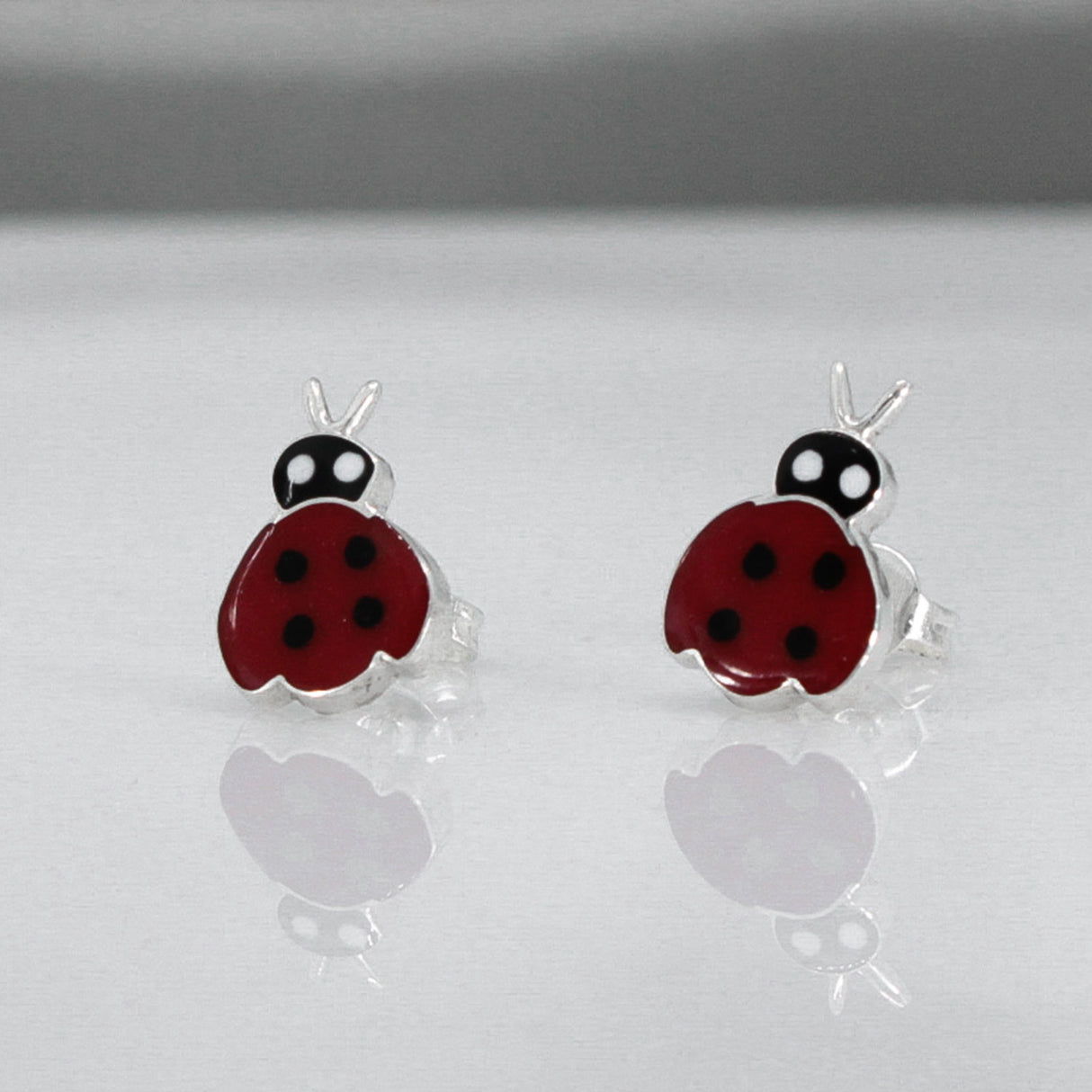 Memento Ladybird Silver Stud Earrings