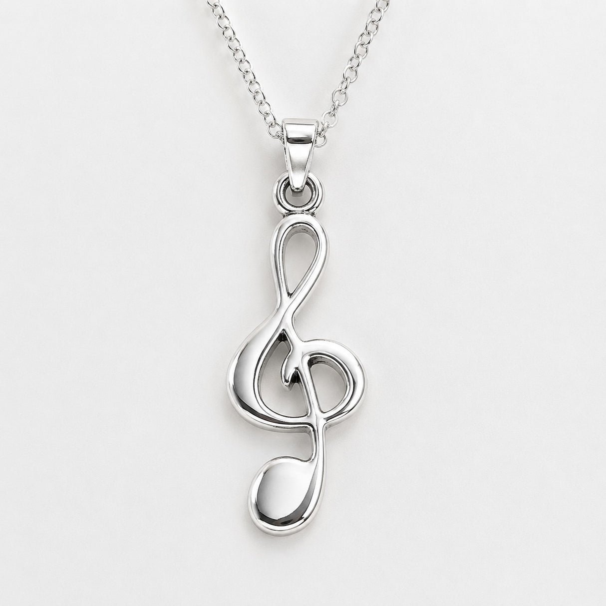 Memento Treble Clef (Music Note) Silver Pendant