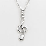 Memento Treble Clef (Music Note) Silver Pendant