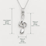 Memento Treble Clef (Music Note) Silver Pendant