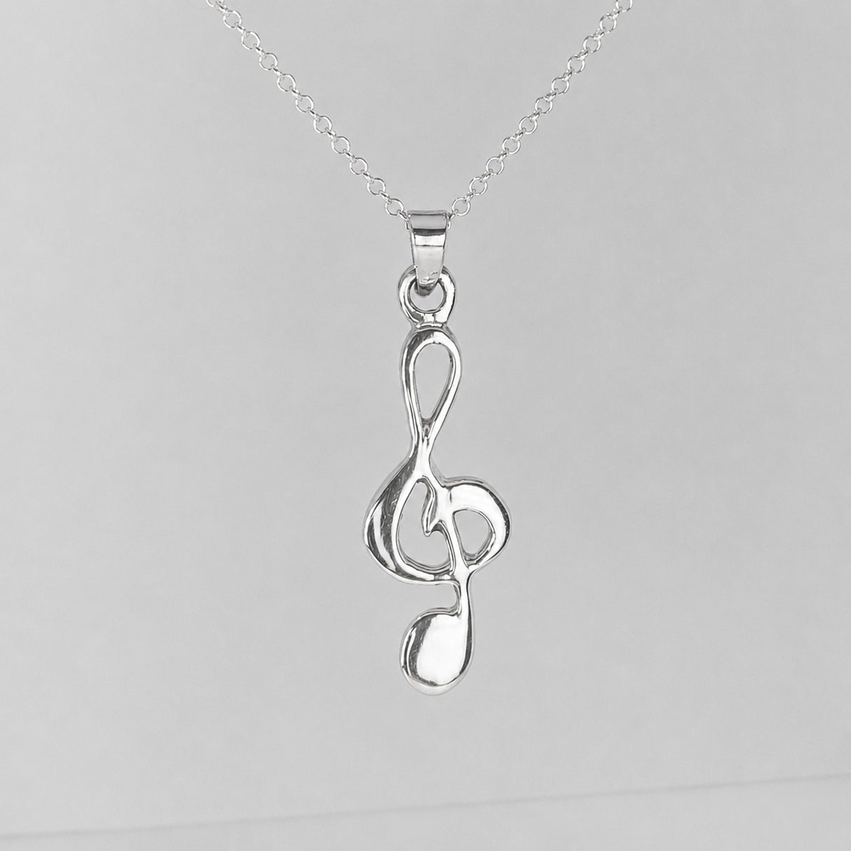 Memento Treble Clef (Music Note) Silver Pendant