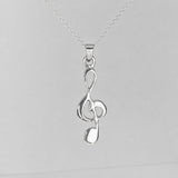 Memento Treble Clef (Music Note) Silver Pendant