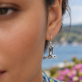 Móinéir Hummingbird Silver Dangle Earrings
