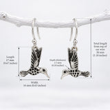 Móinéir Hummingbird Silver Dangle Earrings