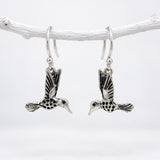 Móinéir Hummingbird Silver Dangle Earrings