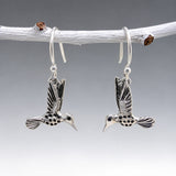 Móinéir Hummingbird Silver Dangle Earrings