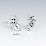 Móinéir Olive Branch Silver Stud Earrings
