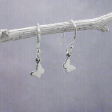 Moíneir - Tiny Butterfly Silver Earrings - Dangle