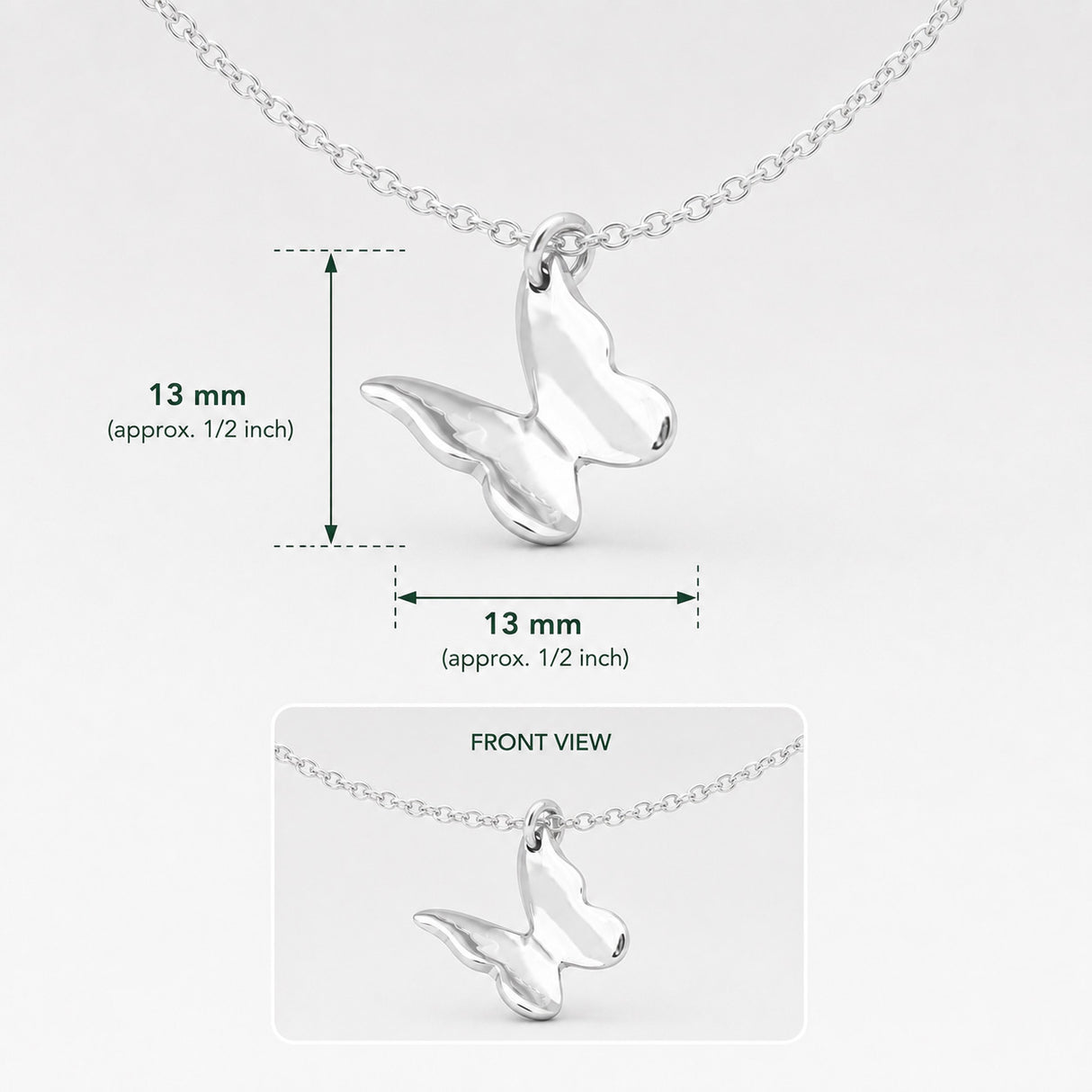 Móinéir Volare Butterfly Silver Pendant