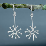 Móinéir Dandelion Silver Dangle Earrings