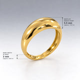 Óir Balbous 9K Yellow Gold Band Ring