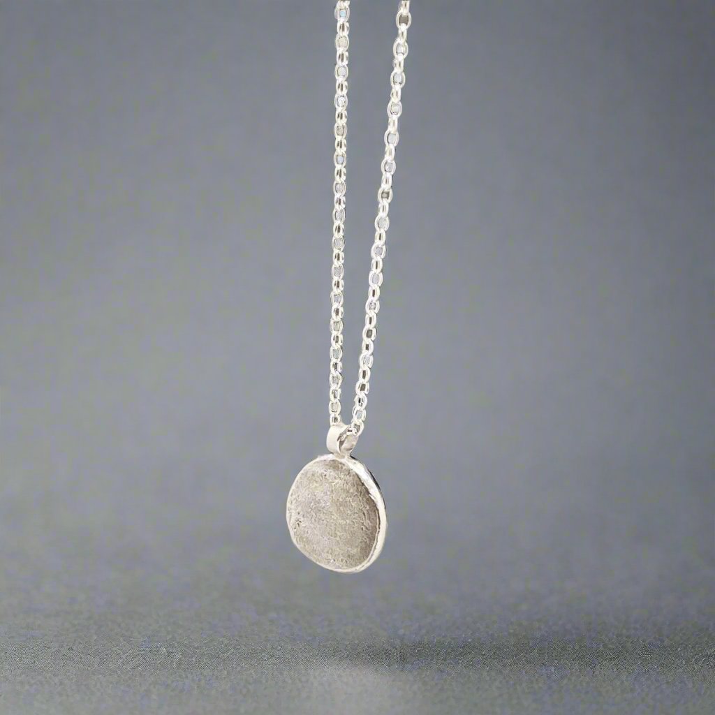 Pebble Stone Silver Pendant by Emilio Sotelo Jewellery