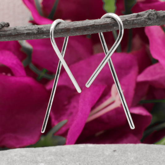 Piccoli - Bow Silver Earrings - Pin