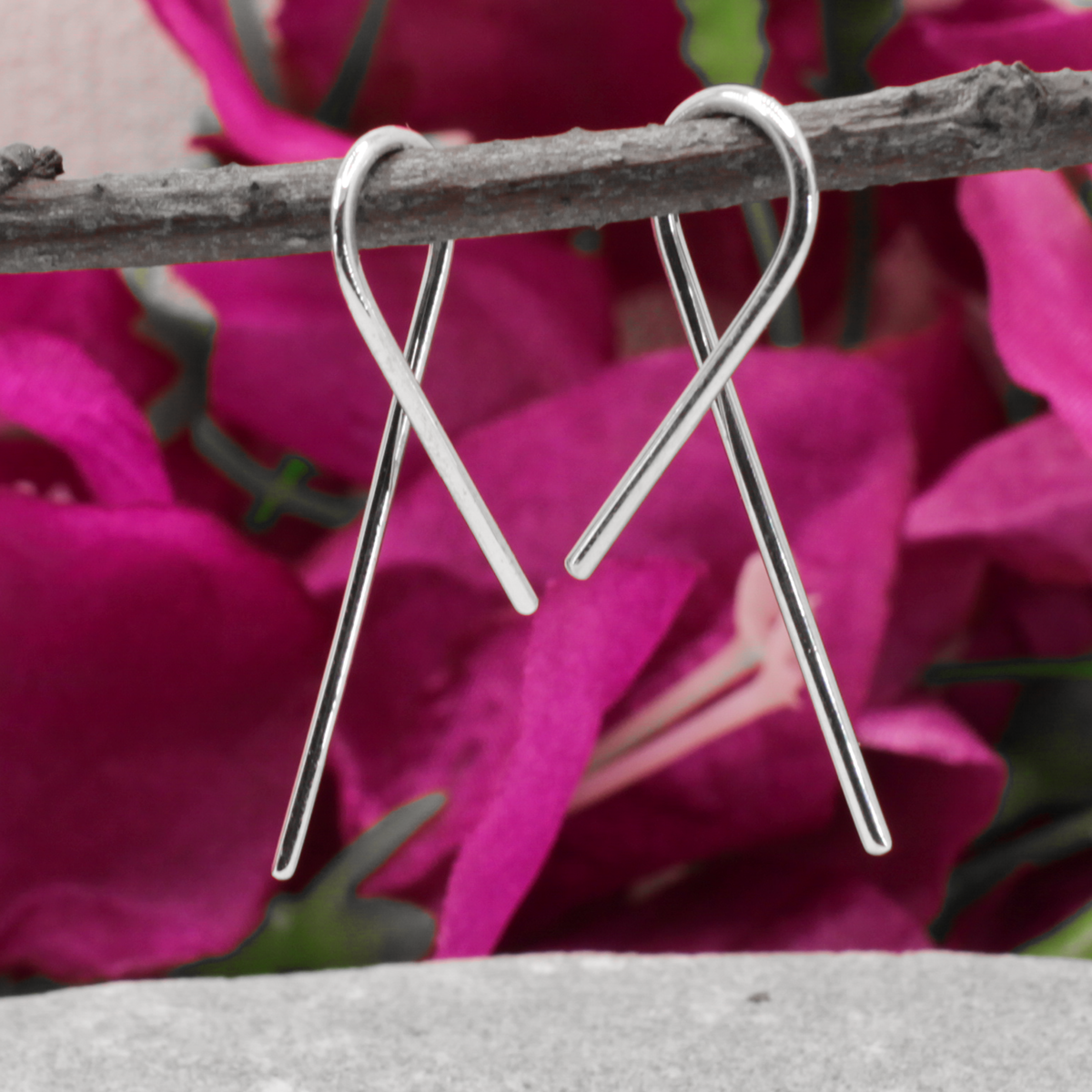 Piccoli Bow Silver Pin Earrings,Ê Shop affordable, high-quality jewellery in Kinsale, West Cork, Ireland designed by