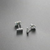 Piccoli - Tiny T Silver Earrings - Stud
