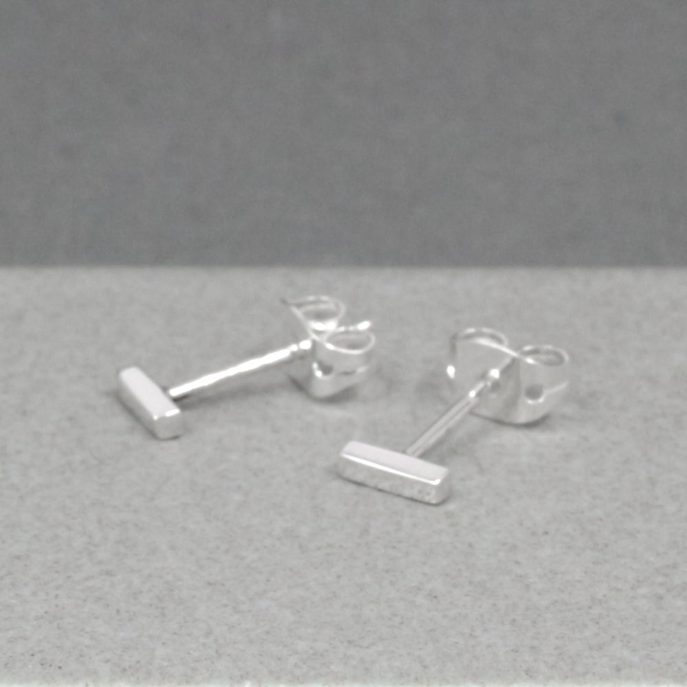 Piccoli Tiny T Silver Stud Earrings