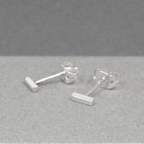 Piccoli Tiny T Silver Stud Earrings