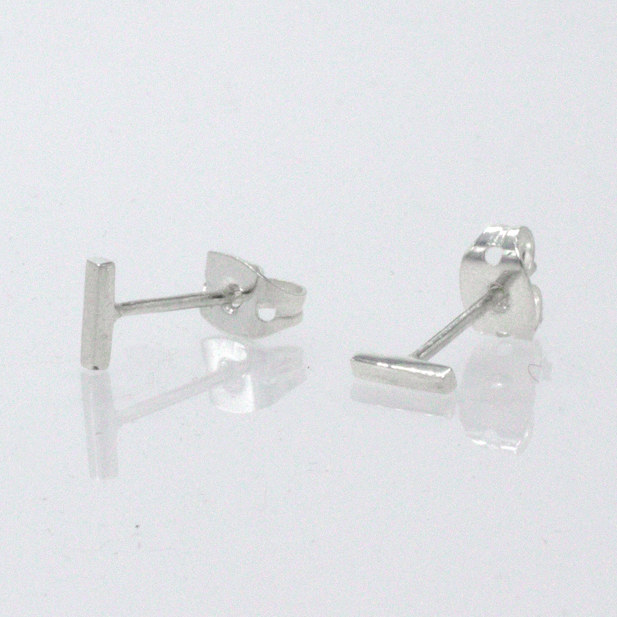 Piccoli Tiny T Silver Stud Earrings