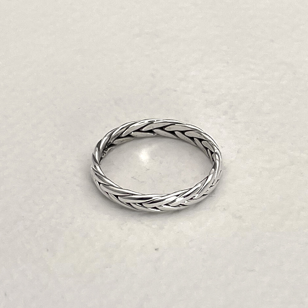 Celtic The Warrior's Weave Narrow Silver Ring