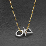SAHA GeomeThree Charm Silver Pendant