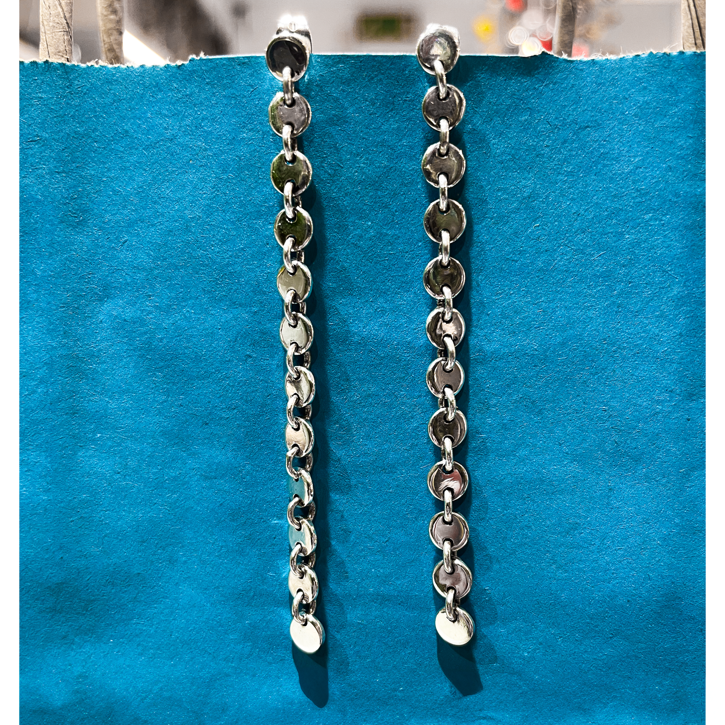 SAHA - Mini Disc Cascade Silver Earrings - Stud