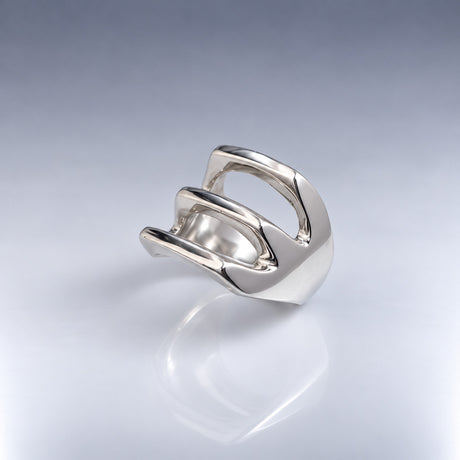 Saha Linear Flow Silver Ring