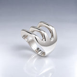 Saha Linear Flow Silver Ring