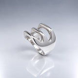 Saha Linear Flow Silver Ring