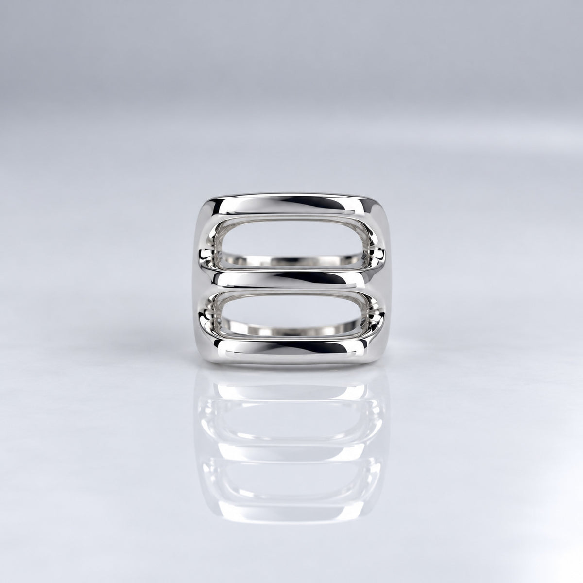 Saha Linear Flow Silver Ring