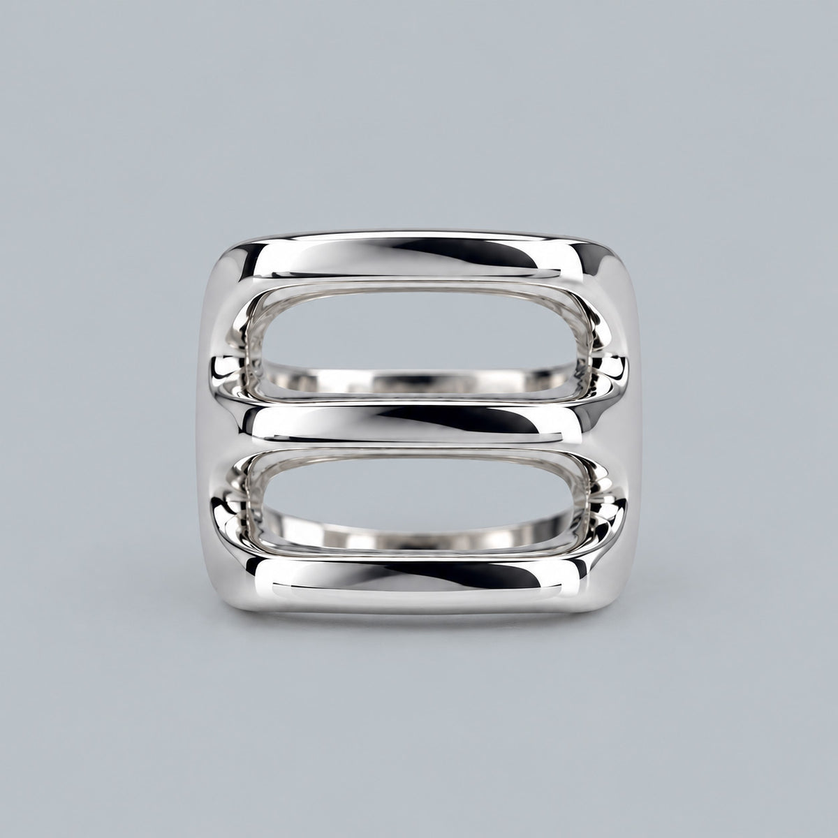 Saha Linear Flow Silver Ring
