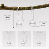 Selene Drop Silver Dangle Earrings