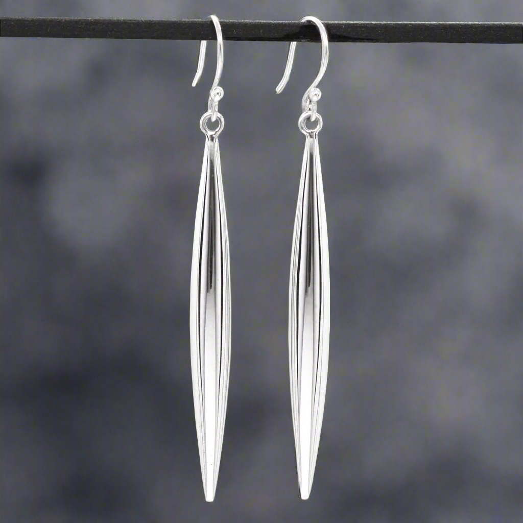 Selene Long LIT Silver Dangle Earring