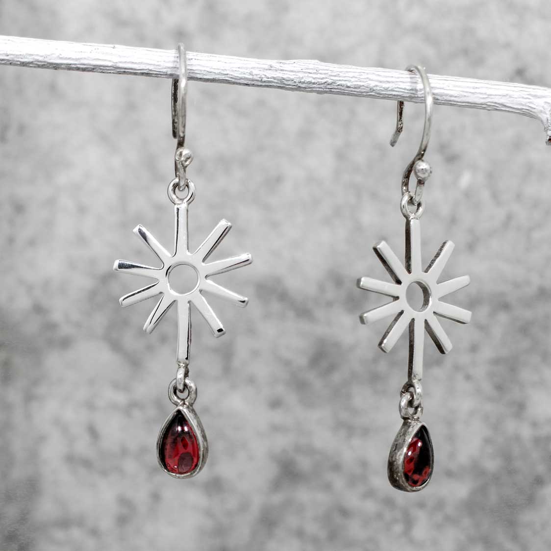Selene Sunshine Silver Dangle Earrings