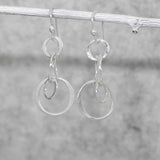 Tara Bubbles Effervescence Round Silver Dangle Earrings