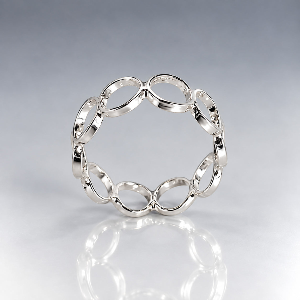 Tara Bubbles Silver Stacking Ring
