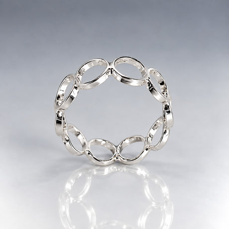 Tara Bubbles Silver Stacking Ring