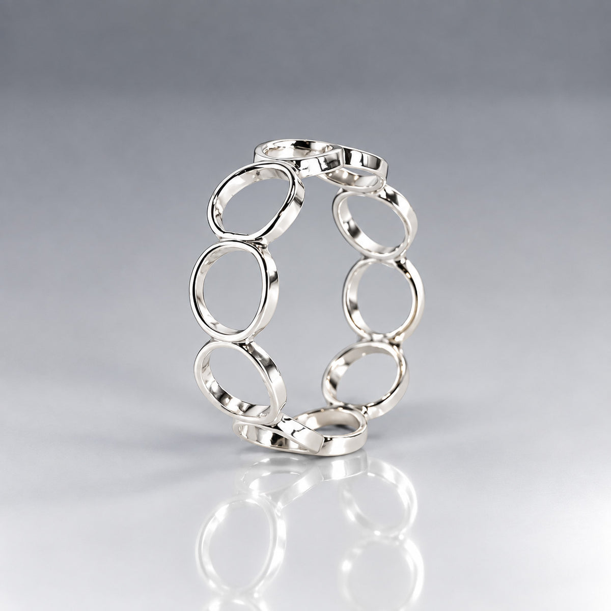 Tara Bubbles Silver Stacking Ring