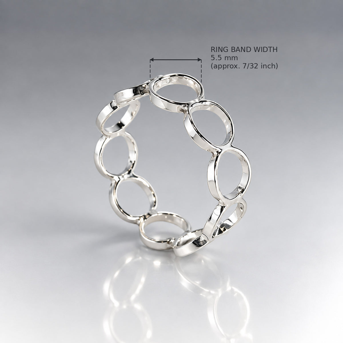 Tara Bubbles Silver Stacking Ring