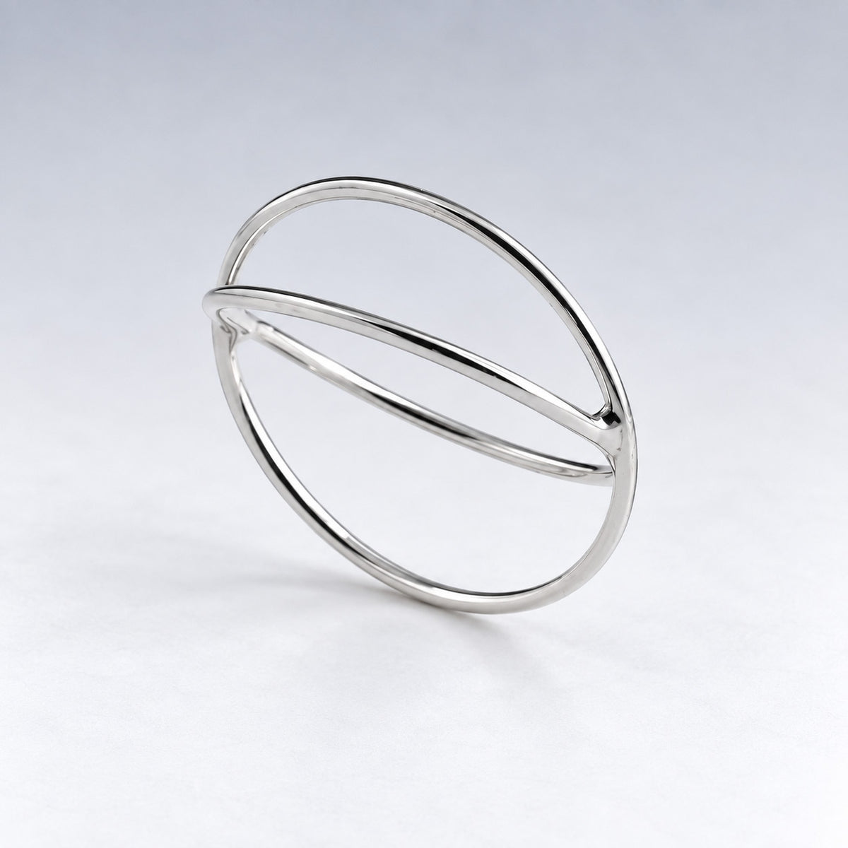 Fáinne Cruachta Airgid Tara Crossover le Banda Dúbailte