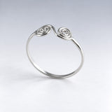 Tara Double Celtic Spiral Sterling Silver Stacking Ring