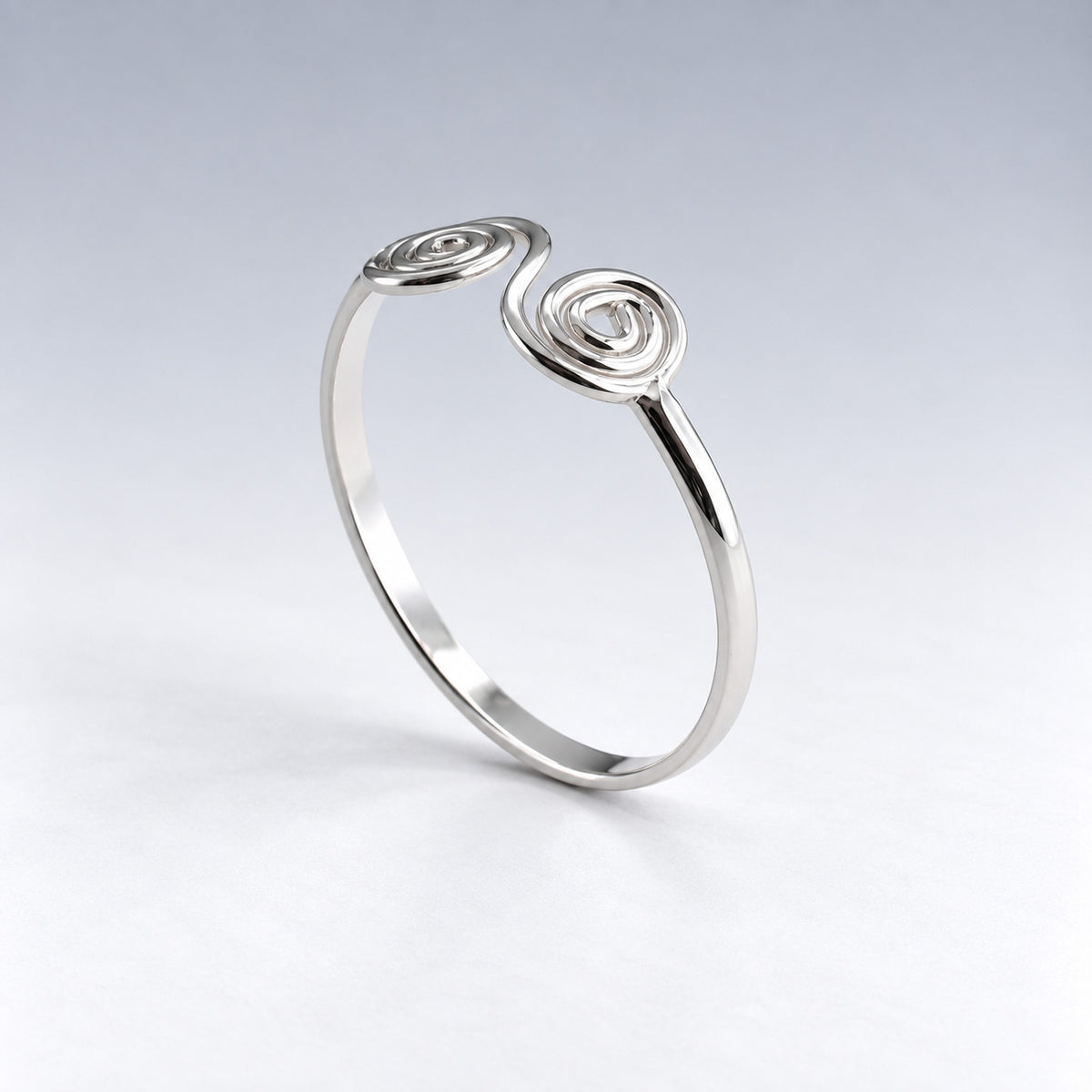 Tara Double Celtic Spiral Sterling Silver Stacking Ring