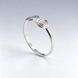 Tara Double Celtic Spiral Sterling Silver Stacking Ring